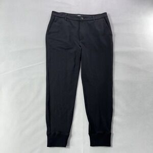 Paige Elmwood Jogger Pant Men 33 Black Performance Stretch Knit